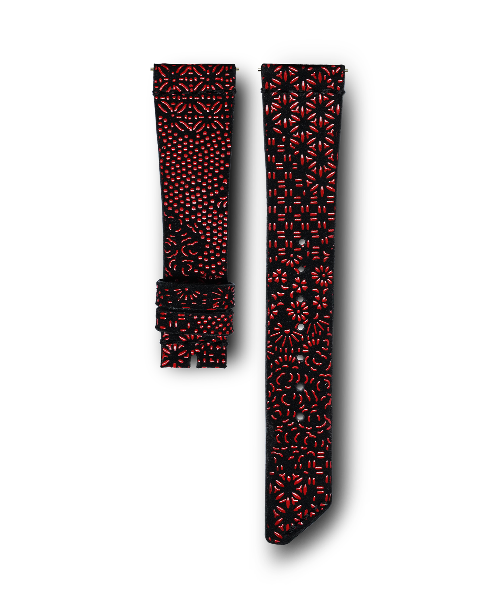 black and red watch strap